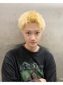 スパイキーショートブリーチデザインぬきっぱなしブロンド