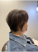 マッシュショート/艶カラー