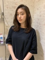 マティス 表参道(matiz)&nbsp;髪質改善ミニウルフチェリーブラウンデジタルパーマ美髪矯正丸型