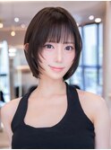 20代30代大人かわいいくびれレイヤーボブ韓国黒髪スタイル