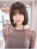 20代30代切りっぱなしレイヤーボブ/髪質改善ストレート/外ハネ