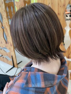 サンタフェ 一宮森本店(Santa'Fe) Santa'Fe式脱白髪染め白髪ぼかしカラー/ショート