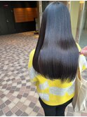 髪質改善ストレートダークアッシュ暗めカラー大人ナチュラル