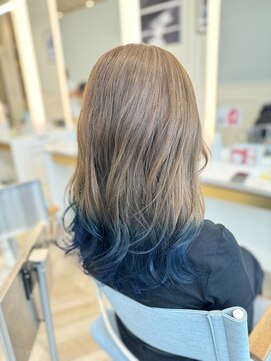 ニューヨークニューヨーク ピオレ姫路店(NYNY) 毛先カラー×ブルーカラー