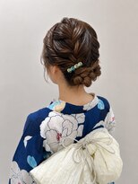 アンベリールフルー(EMBELLIR fleur)&nbsp;浴衣着付け/兵児帯アレンジ　浴衣ヘア/ツインアレンジ