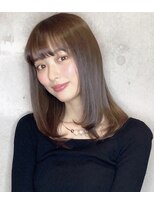 アフィーロ(ACHFILO) 内田理央様赤み消しグレージュ 20代30代大人可愛い前髪エクステ