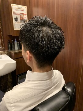 ヒロギンザ 田町店(HIRO GINZA) アップバングショート　田町　理容室　床屋　かきあげヘア