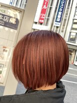 ルイス(L'wis)&nbsp;丸みショート＋レッドオレンジカラー♪朝長