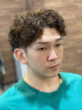 マーズ オム 売布店(mars HOM) Toshima×ツーブロック×センターパート×パーマ風