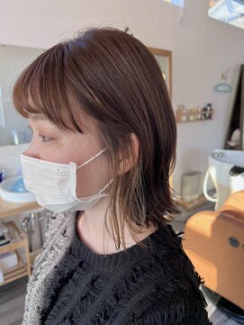 レポ(LEPO) インナーカラー~ミルクティーベージュ