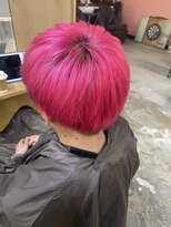 チャプター 問屋町(chapter)&nbsp;ケアブリーチダブルカラーピンクカラーメンズカットマッシュ韓国