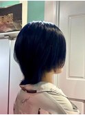 【ショートウルフ×ネイビーブルー】20代30代40代50代