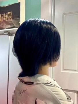 マティーナ ヘアー 池袋(Matina hair) 【ショートウルフ×ネイビーブルー】20代30代40代50代