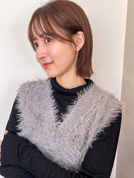 ラフ フロム ガーデン(Laf from GARDEN) シアーカラー/ショートヘア/ダークアッシュ/韓国風/縮毛矯正