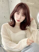 フォンズ(FONS) 大人可愛い外ハネミディアム＊透明感ピンクラベンダーカラー