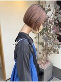 ミニボブ/ピンクベージュ/ベージュカラー