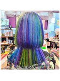 ミックスカラークラゲヘアー