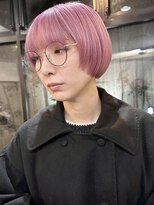 ヌエン 渋谷(NU/EN)&nbsp;shou春のトレンド外国人風ブリーチとサクラホワイトピンクのボブ