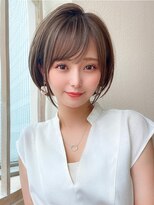 アフロート エル 大阪(AFLOAT L)&nbsp;ひし形ショート/ボブレイヤー/カシスブラウン/分け目なし