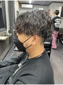 波巻きスパイラルパーマ 波巻き マッシュ 刈り上げ 葛西 メンズ