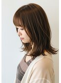 30代40代50代外ハネミディアムレイヤー縮毛矯正髪質改善