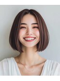 大人可愛い小顔前下がりボブ×ナチュラルボブ×ミニボブ20代30代