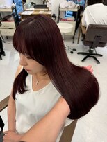 ハピネス クローバー 学園前店(Happiness CLOVER)&nbsp;レイヤーロング　艶髪　カシスレッドカラー