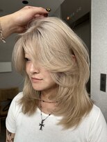 天神美容室&nbsp;天神大名レイヤーカットデザインカラーブリーチハイトーン