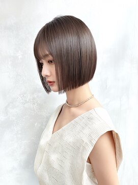 オズ 郡山駅前店(OZ) 透明感グレージュロングレイヤーカット透明感オリーブミディアム