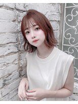 ロンドリゼル 札幌(Lond RiseL)&nbsp;オリーブグレー/前髪/ボブ/マロンベージュ/レイヤーカット/小顔