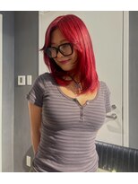 ソワンドゥブレスシエン 堀江店(soin de brace CIEN)&nbsp;韓国風顔周りミディアムレイヤー×Red