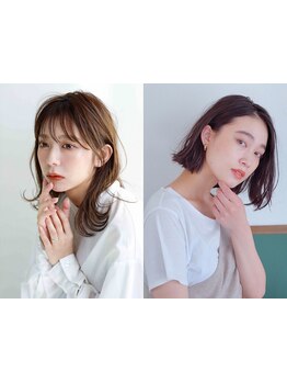 顔周りのカットで小顔効果も◎丁寧なカウンセリングと高い技術で、あなたの魅力を最大限に引き出します。