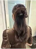 大人カチモリハーフアップ