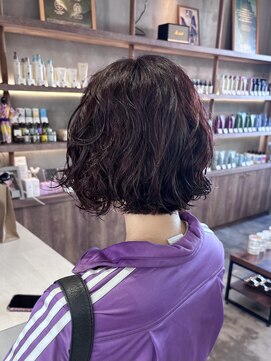 アンアンアヴェダ 沖縄ライカム店(anan aveda) ゆるパーマ&ワインレッド