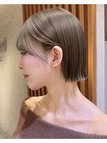 サンド 名古屋(sand) ミディアムレイヤーハッシュカットシャギーボブレイヤー黒髪小顔