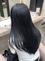 アリア イースト バイ エクラート 新宿東口店(ARiA east byECLART)&nbsp;ブルーブラック×レイヤーカット〔髪質改善カラー/韓国ヘア〕