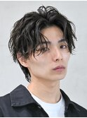 原宿波巻きパーマツイストスパイラルパーマセンターパートゆるめ