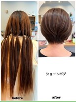 エメールヘア(aimere hair)&nbsp;ヘアドネーションで艶髪丸みショートボブ