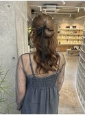 カチモリハーフアップ/ヘアセット/ヘアアレンジ/お呼ばれヘア