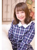 【メイズ東中野・鍛原志行】ミディアムボブの毛先ウェーブ