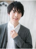 ビジカジ◎黒髪無造作ショートB(草加)(メンズカット)