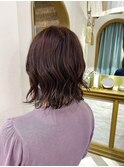 前下がりボブ☆ピンクブラウン