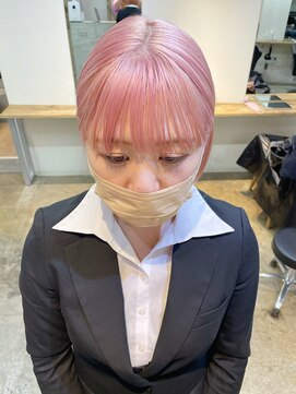 ソイ 下北沢(soi) 【Baby pink】ハイトーンボブ/ペールピンク/ワイドバング