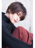 大人かわいい前髪セシルカットココアブラウンフリンジウェーブ
