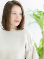 レアワンハナレ センター北美容院(lea/1 HANARE)&nbsp;センター北/髪質改善/うる艶髪×ショコラピンクでワンレンボブa