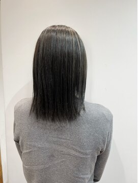 リシェールグリーン 越谷花田店(RICHAIR GREEN) 細かめハイライト×グレー