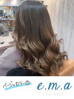 エマヘアデザイン(e.m.a Hair design) ベージュカラー