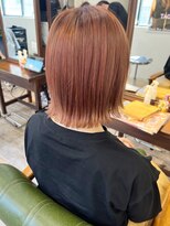 マリアバイアフロート(Maria by AFLOAT) 【山田】切りっぱなし外ハネボブピンクベージュ