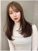 前髪顔周りレイヤーカット×エアリーロング×美髪髪質改善