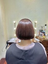 エルサフィロ ヨドヤバシ(el zafiro yodoyabashi)&nbsp;【el zafiro yodoyabashi】暖色系ベージュミニボブスタイル